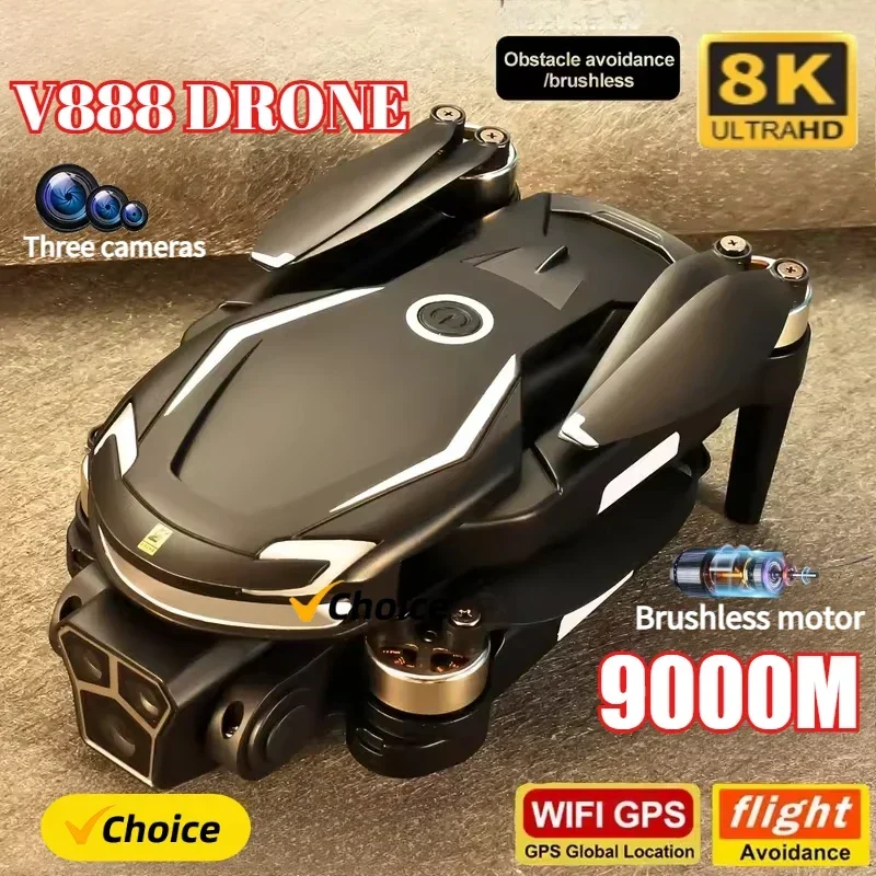 New V888 Drone 8K GPS Triple C - Drone Photogrammetry review and price