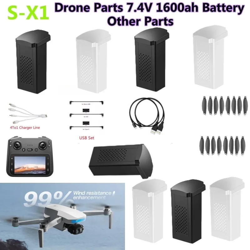 S-X1 MAX GPS Drone Battery 7.4 - Drone Mapping review and price